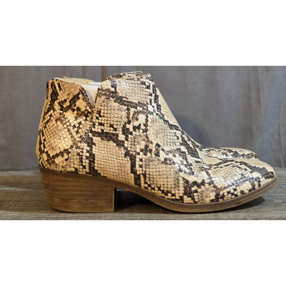 Michael By Michael Shannon Nadya Snakeskin Print Ankle Booties Women's Size 8